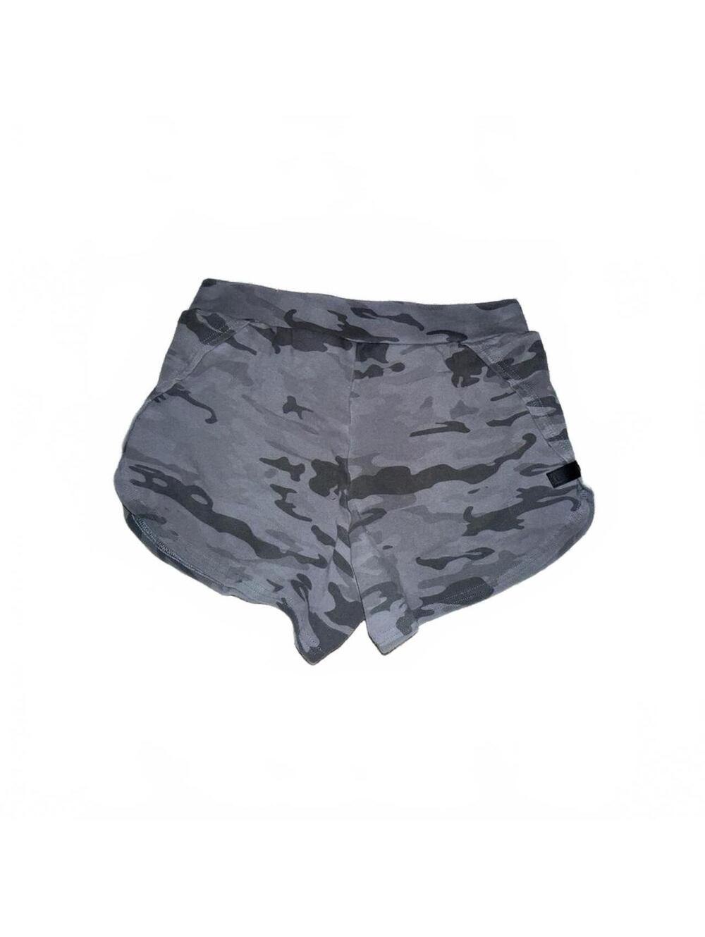 Alphalete identity Women's Gray Camo Athletic Shorts grey black soft sz M Gorp
